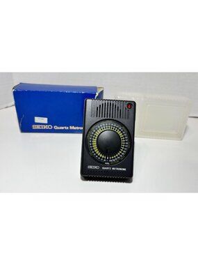 Vintage Seiko Quartz Metronome SQM-358  W/ Original Case Tested Working